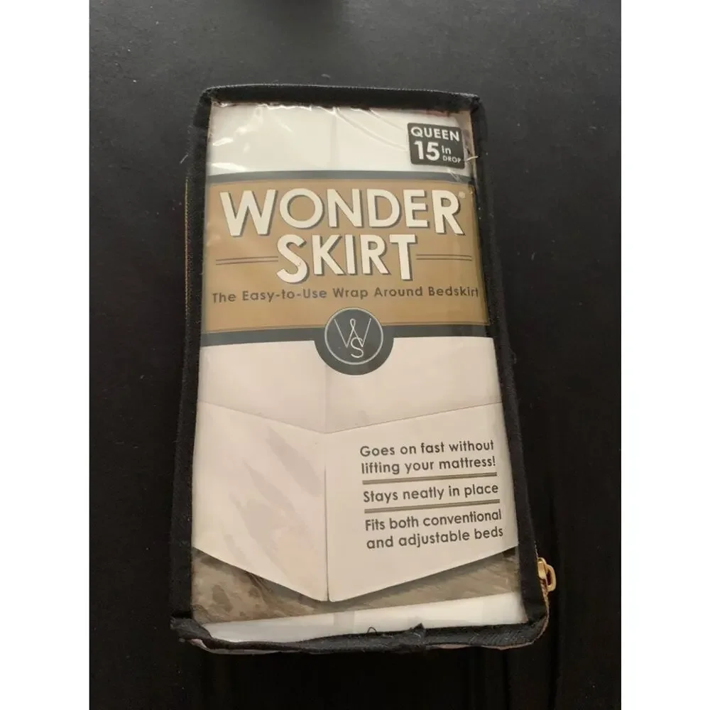 Queen White Wonder Bedskirt Wrap Around